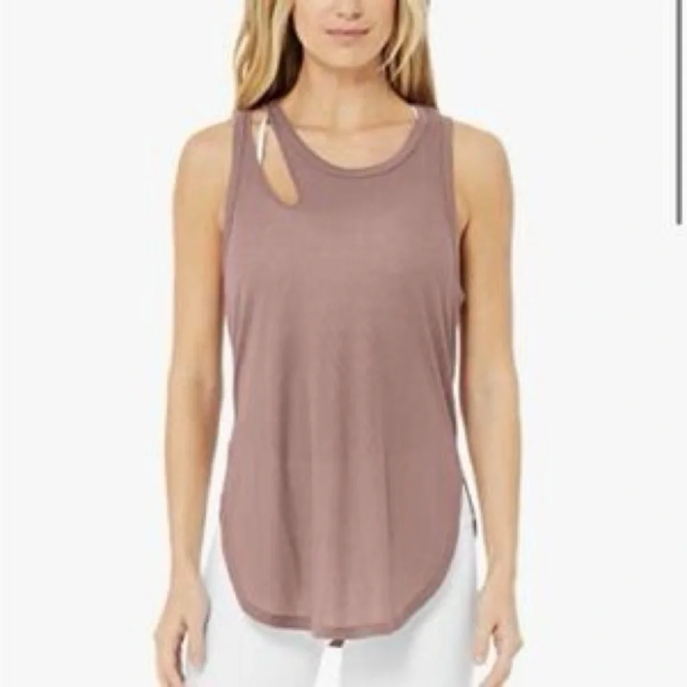 ALO YOGA Enso Airbrush Mauve Tank Top